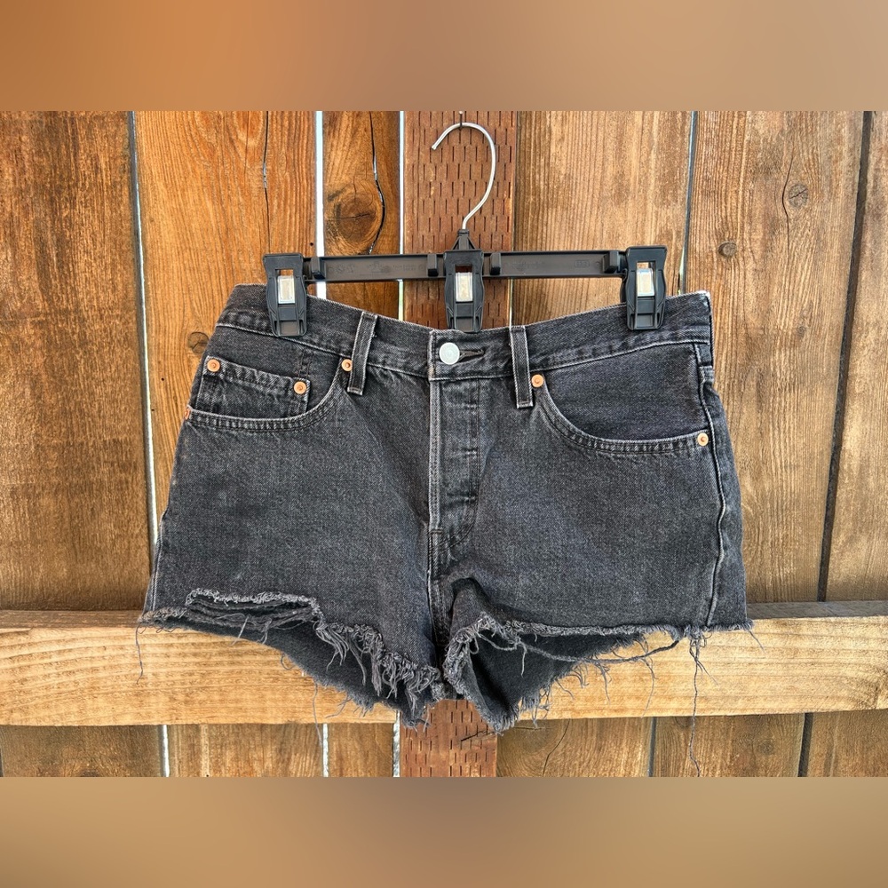 Levi's Charcoal Denim Cut-Offs